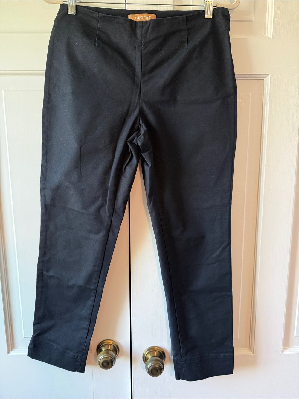 Ellen Tracy Classic Black Pants Stretch cotton Size 4 Run large